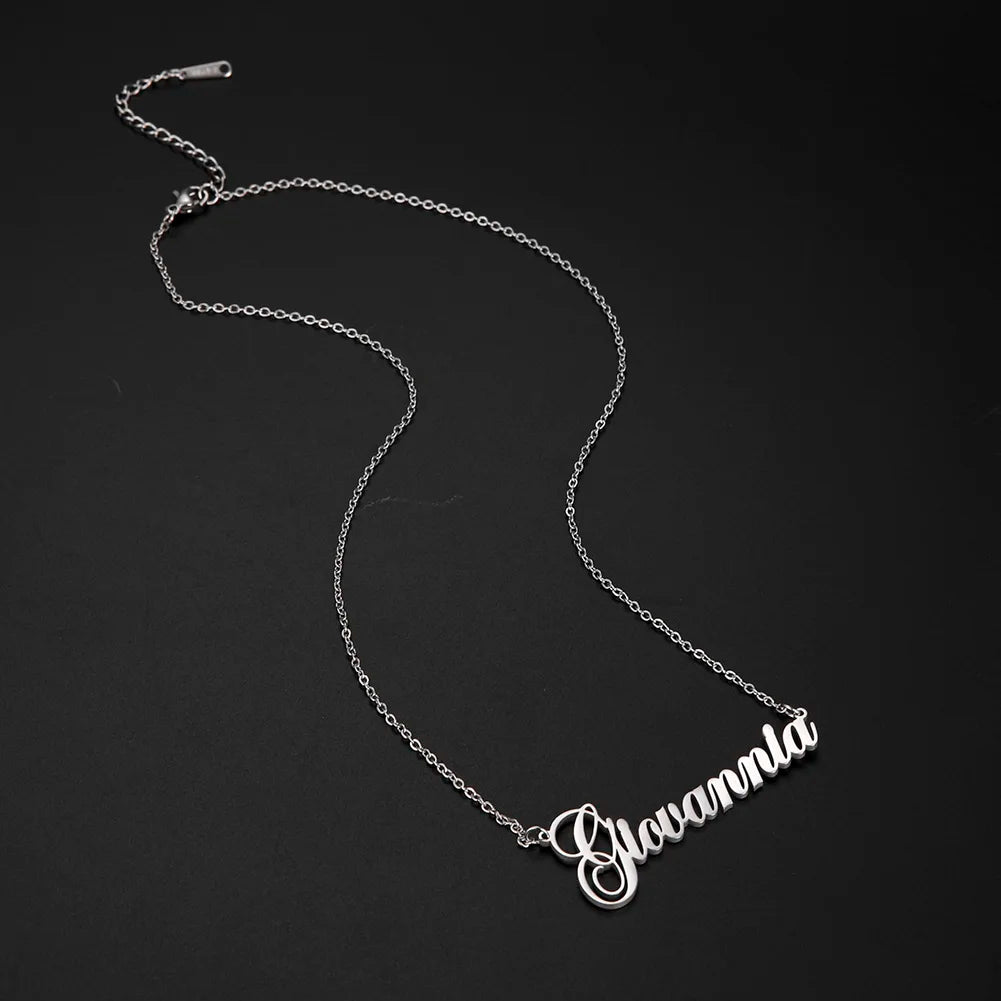 JED Jewelry Custom Name Necklace Personalized Golden Choker Stainless Steel Necklace For Women Man Customized Jewelry Weddings Gifts