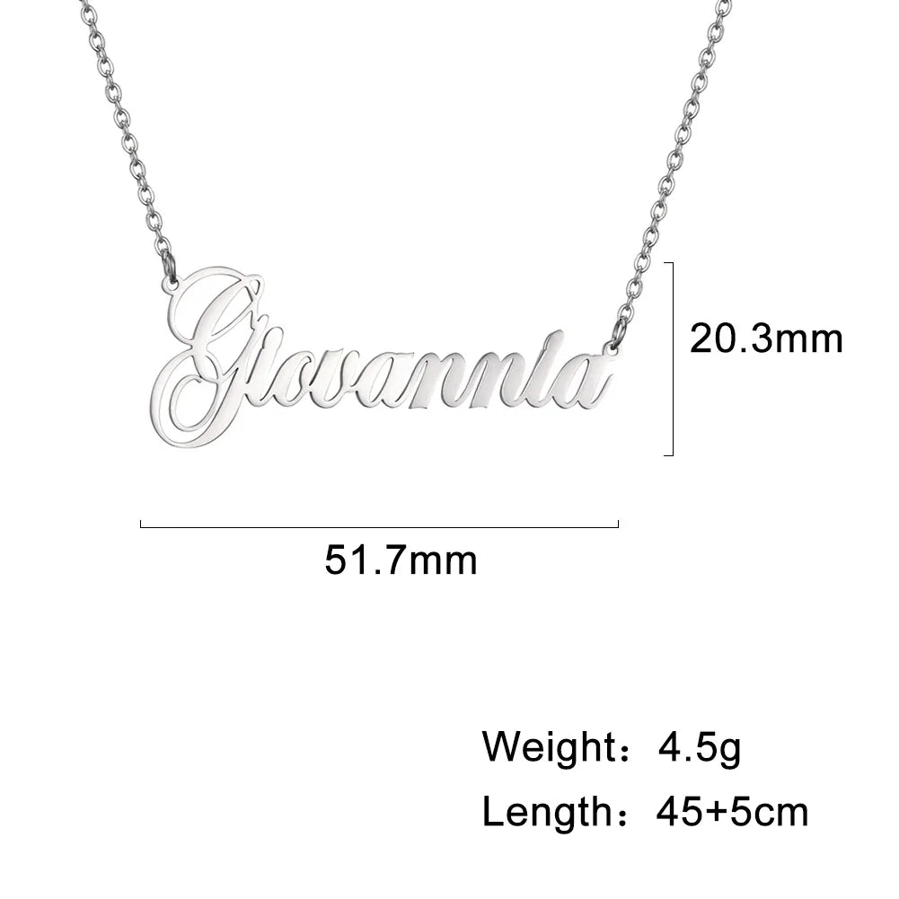 JED Jewelry Custom Name Necklace Personalized Golden Choker Stainless Steel Necklace For Women Man Customized Jewelry Weddings Gifts