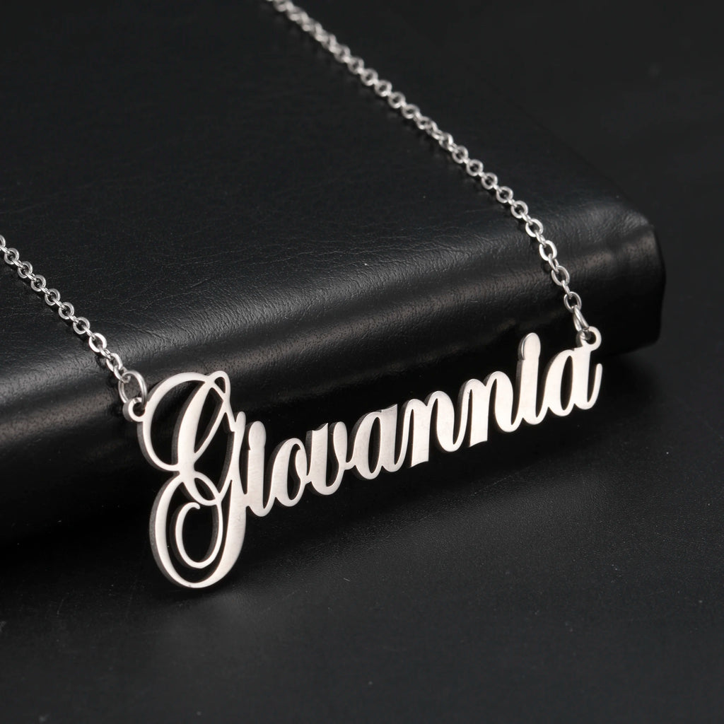 JED Jewelry Custom Name Necklace Personalized Golden Choker Stainless Steel Necklace For Women Man Customized Jewelry Weddings Gifts